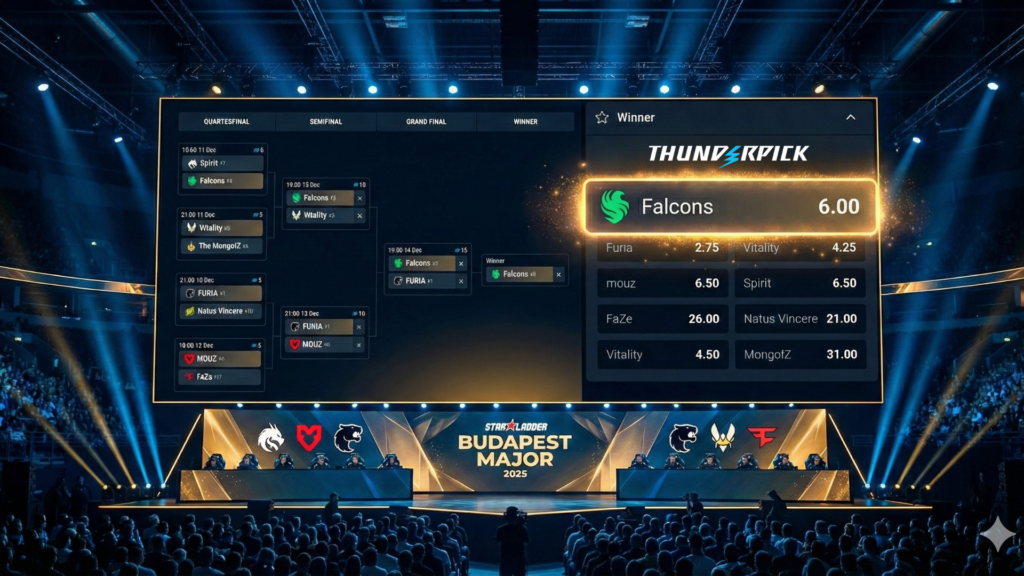 Falcons Our Top Thunderpick Outright Pick at 6.00 Odds